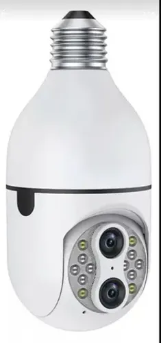 Câmera Lâmpada giratória com 2 lentes 