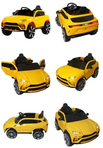 Mini Carro Elétrico Importway Lamborghini Infantil Amarelo com Controle, Som e Luzes