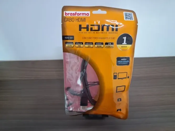 Cabo HDMI - NOVO, 1metros, 4k, 19 Pinos