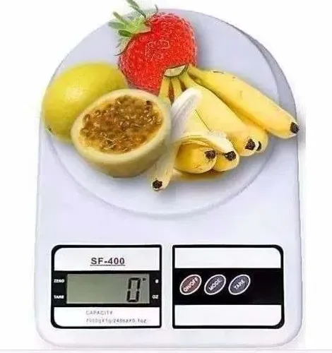 Balança Digital Precisão De Cozinha Fit Gourmet 1g Ate 10kg Cozinha Cor Branco