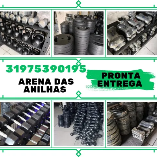 Kit Academia Completo - Anilhas, Halteres e Acessórios