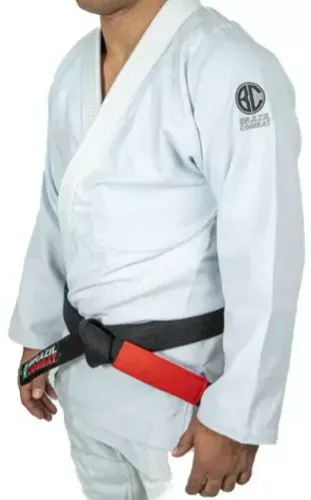 Kimono trançado de jiu jitsu unissex  modelo Classic da Brazil Combat- Promoção imperdível