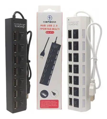 Hub USB 7 Portas Kapbom - Conecte Tudo Com Facilidade