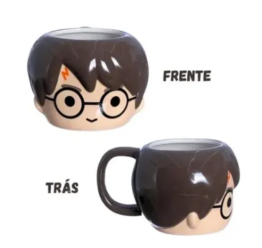Caneca 3D Cabeça Harry Potter 450ml 