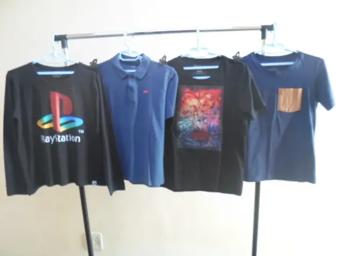 lote c/4 camisetas menino nº11/12/13/14