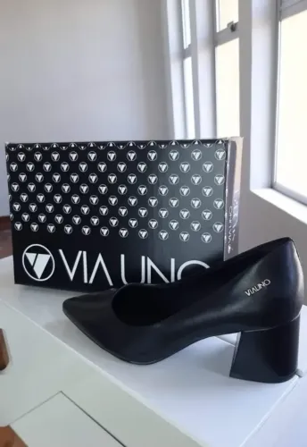 Sapato Feminino Scarpin Clássico Couro Via Uno ORIGINAL/SEMINOVO