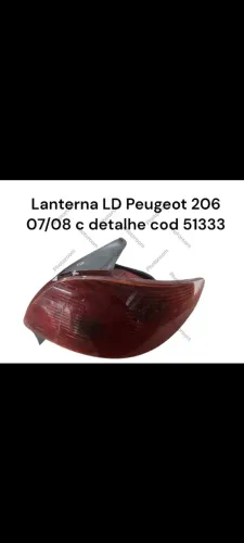 Lanterna LD Peugeot 206 c detalhe