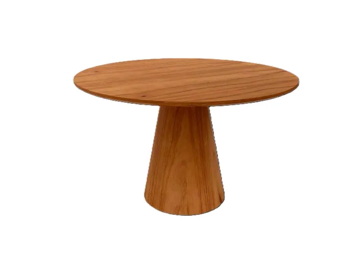 Mesa de Jantar Paris Circular 1.10×1.10 - Cinamomo Laminado Receba Amanhã 