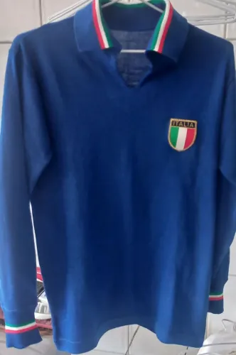Blusa Agasalho Itália Anos 70 - Azul - Colecionador - Made in Italy Frete Gratis