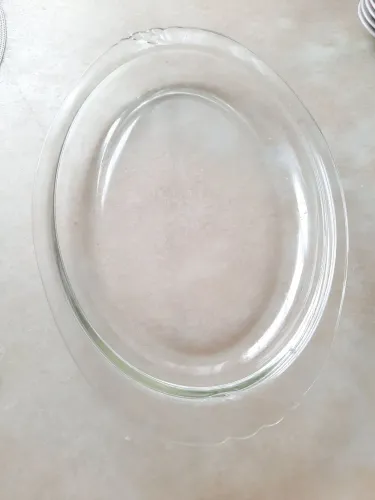 Travessa de Vidro Oval para refeições
