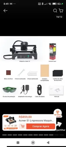 Gravadora e corte a laser