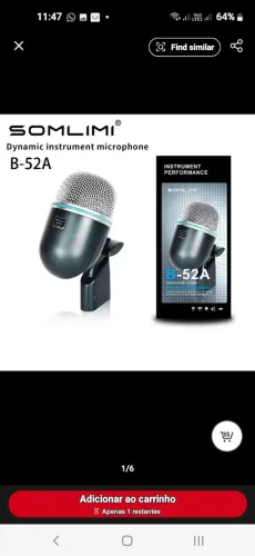 Microfone shureB-52A