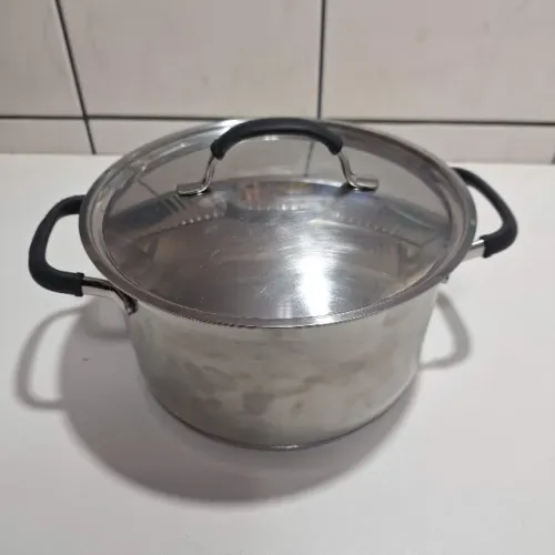 Panela Tramontina Solar Silicone 20cm 3,6l Fundo Triplo Aço inox Caçarola Funda