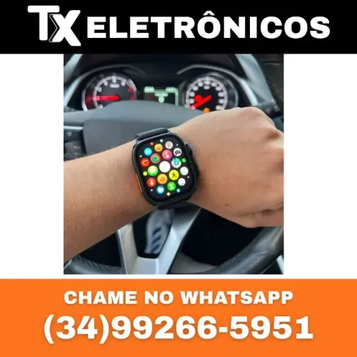 Smartwatch Ultra Lançamento 2025 49mm - Troca Pulseira - Completo Batimentos Calorieas Exe