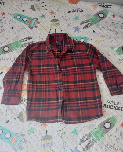 Camisa Infantil Xadrez - tam 3