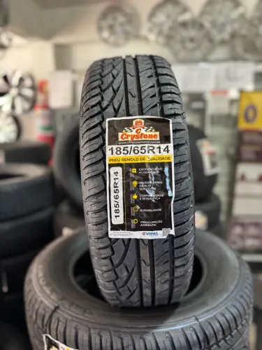 Pneu Crystone 185/65/14 Remold com borracha vipal (instalação grátis)