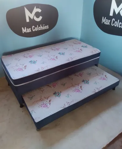 Cama Box Solteiro com Cama Auxiliar - Bicama