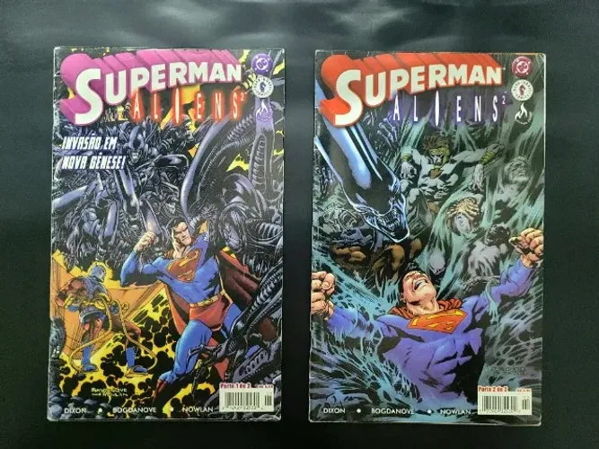 HQ Superman vs Alien 2 série completa n°1 e 2