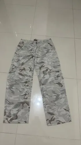 Calça Cargo Camuflada bege Diniz brim original 44