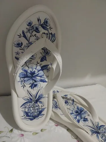 Chinelo Salto Baixo Off White - FARM ORIGINAL