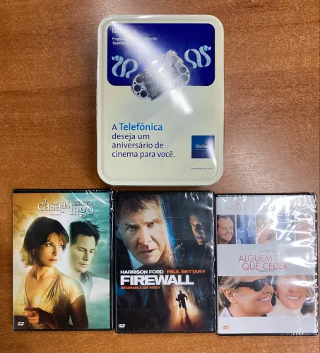 BOX com 3 filmes em DVD, originais e lacrados