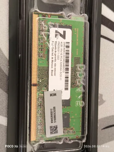 Memória RAM para Notebook DDR4 4GB 3200MHz SO-DIMM 1Rx16 - Nova