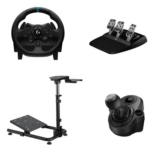 Volante logitech G923 completo com suporte Extreme SimRacing