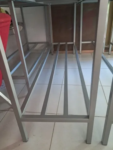 Mesas tampo inox para lanchonetes, restaurantes, escolas...
