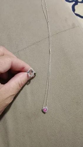 Joias Pandora anel não estou lembrando o tamanho mais acredito que seja 14 e gargantilha