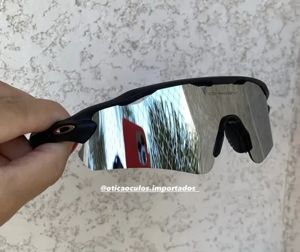 Oakley prata lente espelhada corrida novoooo original completo 