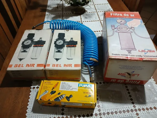 Lote Ferramentas pneumática e filtros