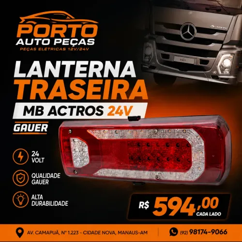 Lanterna traseira mb actros 24v