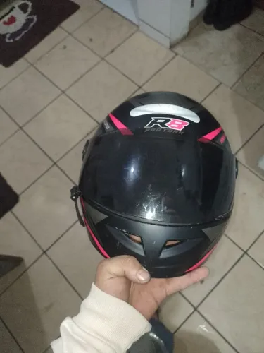 Capacete pro Tork preto cm rosa 