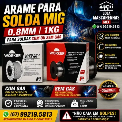 Arame para Solda Mig Com (Gas ou Sem Gás) 1Kg COD: 0109
