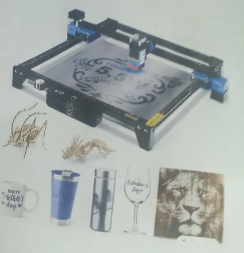 Gravadora impressora laser 40x40 cm corte em plástico alumínio MDF couro etc.