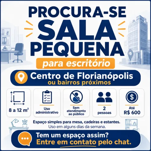 Procuro sala pequena