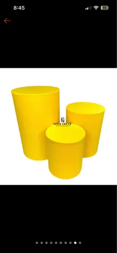 Capas de cilindro amarelo
