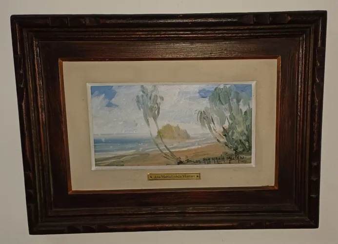 Quadro original , pintura a óleo sobre alcatex, de Ana Maria Lisboa Mortari.
