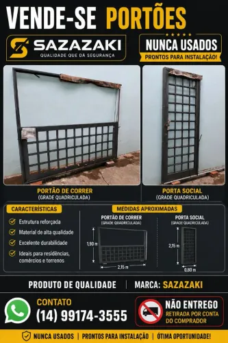 Vendo 2 portas de correr de 2 folhas