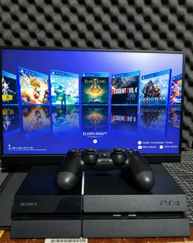 PS4 FAT 1TB Desbloqueado 9.0 |+1 CONTROLE Original | Loja Grátis| IMPECÁVEL