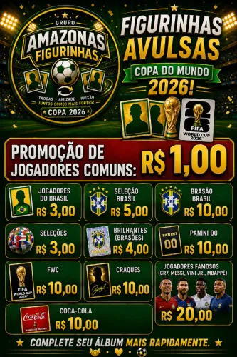 Figurinhas da Copa do Mundo 2026 - 1,00