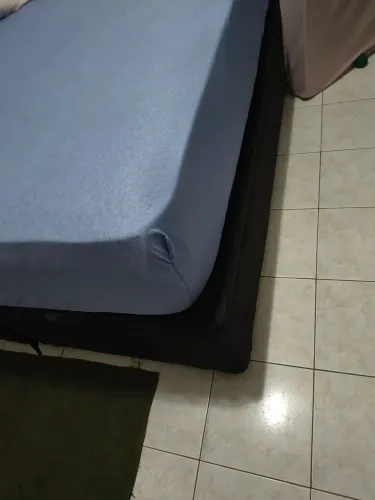 Cama Queen box bipartido com colchão