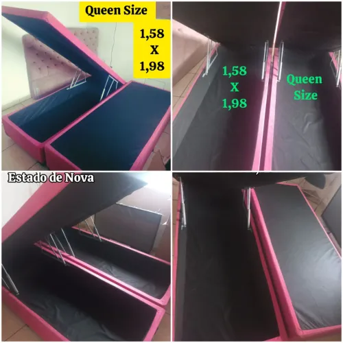 Vendo Base Box Baú bipartido Rosé 1,58x198