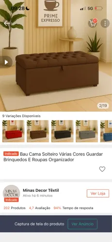 Bau para guardar roupa