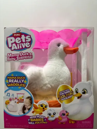 Pets Alive, Pelúcia Interativa, Mama Duck Surprise mamae pata e os filhotes