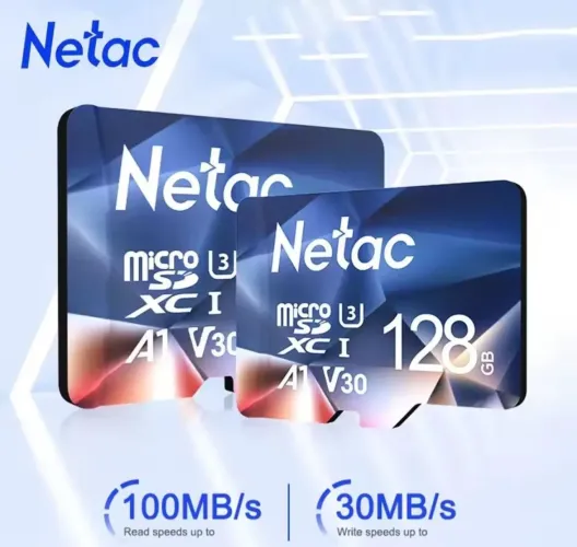 Cartão Micro Sd Netac 64gb 100mb/s De Leitura A1 V30 C10