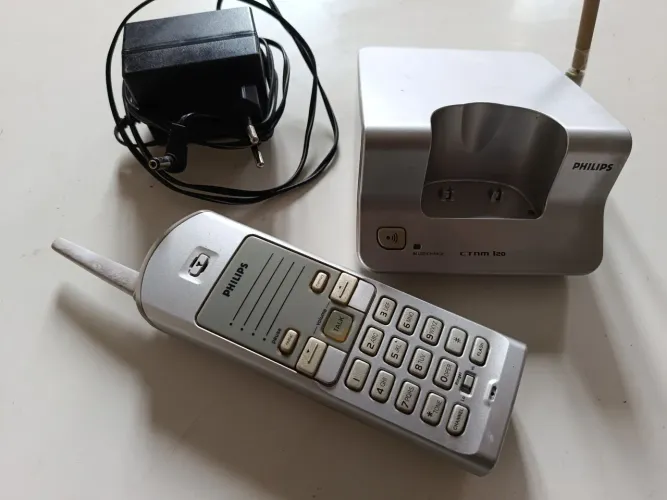 Telefone Sem Fio Philips Original Com Fonte e Base