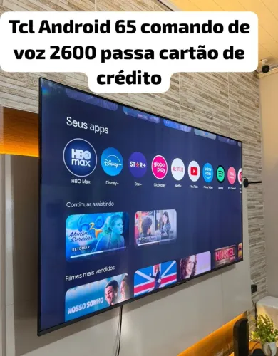TCL Android 65 polegadas mesa geladeira sofá móveis