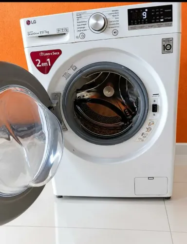 LAVA E SECA 11 KILOS CONECTA VIA WI-FI E TEM INTELIGÊNCIA ARTIFICIAL LG 110V