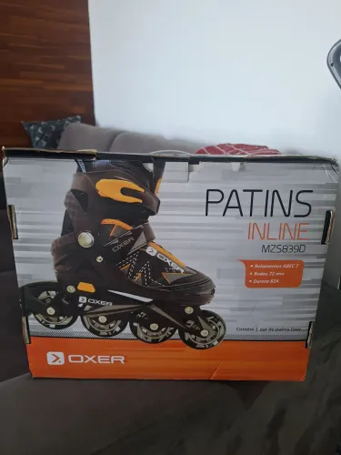 Patins Inline Oxer MZS839D ABEC 7 Rodas 72 mm - Excelente Estado